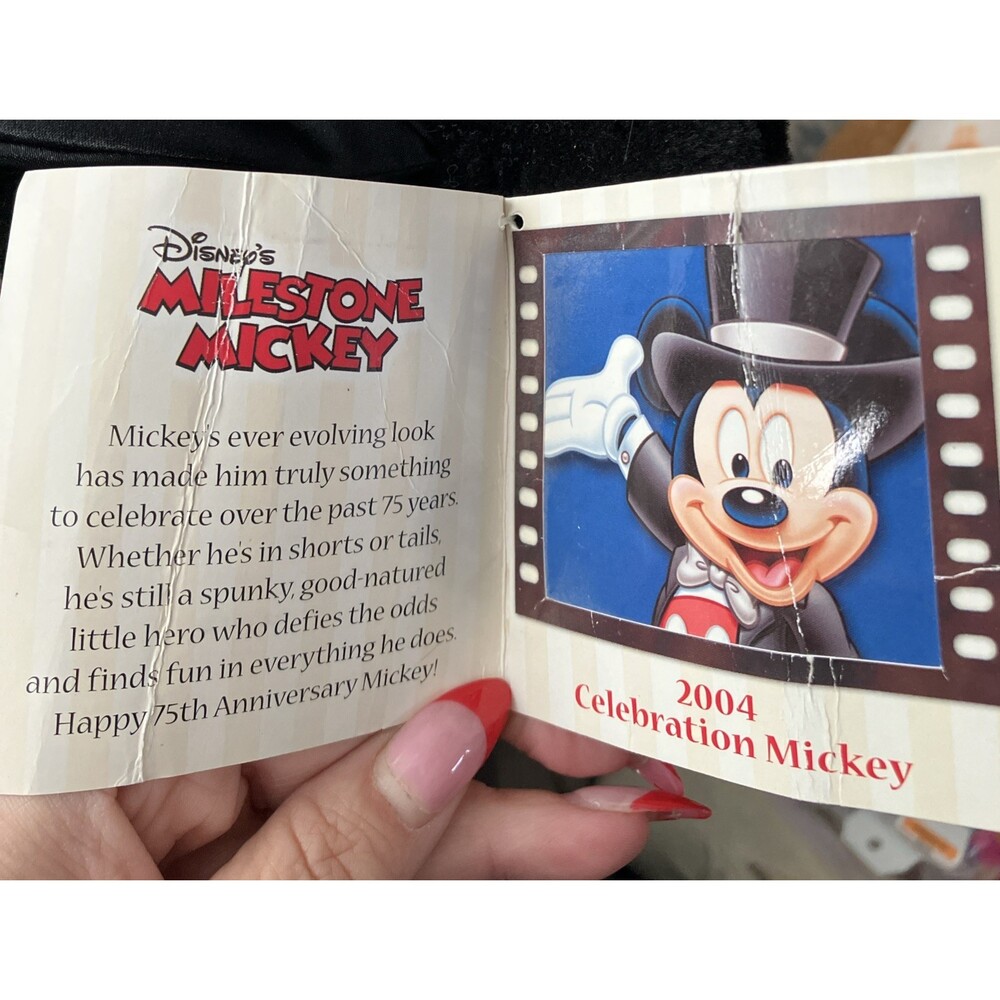 Disney's Mickey Mouse Milestones 21” 75 Anniv. Ltd Edition 2004 Plush Stuffed - Picture 5 of 7